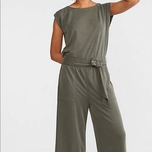 Lou & Grey LOFT ~ Olive Sand-Washed  Jumpsuit Size ~ M